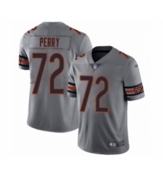 Men's Chicago Bears #72 William Perry Limited Silver Inverted Legend Football Jersey