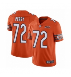 Men's Chicago Bears #72 William Perry Orange Alternate 100th Season Limited Football Jersey