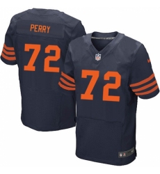 Men's Nike Chicago Bears #72 William Perry Elite Navy Blue Alternate NFL Jersey