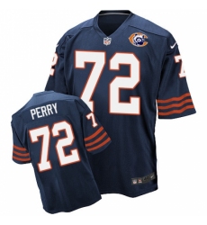 Men's Nike Chicago Bears #72 William Perry Elite Navy Blue Throwback NFL Jersey