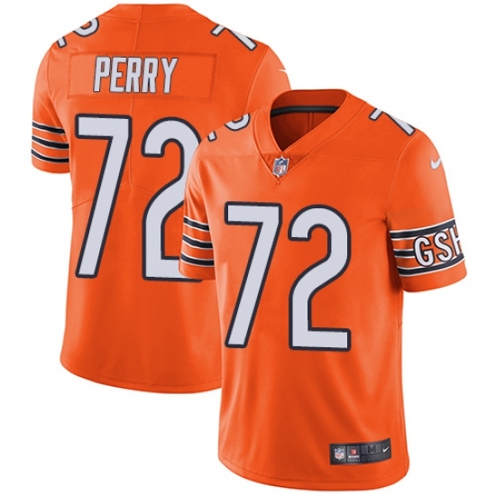 Men's Nike Chicago Bears #72 William Perry Limited Orange Rush Vapor Untouchable NFL Jersey Men's Nike Chicago Bears #72 William Perry Limited Orange Rush Vapor Untouchable NFL Jersey