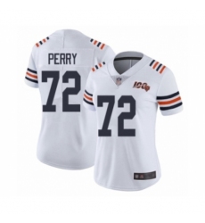 Women's Chicago Bears #72 William Perry White 100th Season Limited Football Jersey
