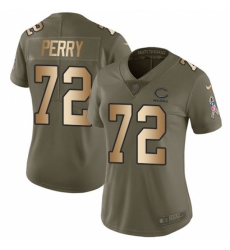 Women's Nike Chicago Bears #72 William Perry Limited Olive/Gold Salute to Service NFL Jersey