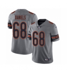 Men's Chicago Bears #68 James Daniels Limited Silver Inverted Legend Football Jersey