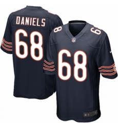 Men's Nike Chicago Bears #68 James Daniels Game Navy Blue Team Color NFL Jersey