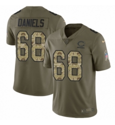 Men's Nike Chicago Bears #68 James Daniels Limited Olive/Camo 2017 Salute to Service NFL Jersey