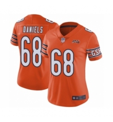 Women's Chicago Bears #68 James Daniels Orange Alternate 100th Season Limited Football Jersey