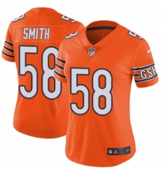 Women's Nike Chicago Bears #58 Roquan Smith Limited Orange Rush Vapor Untouchable NFL Jersey