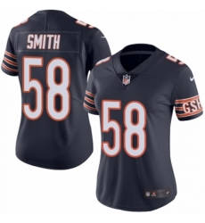 Women's Nike Chicago Bears #58 Roquan Smith Navy Blue Team Color Vapor Untouchable Limited Player NFL Jersey