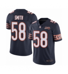 Youth Chicago Bears #58 Roquan Smith Navy Blue Team Color 100th Season Limited Football Jersey