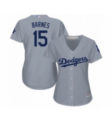 Women's Los Angeles Dodgers #15 Austin Barnes Authentic Grey Road Cool Base Baseball Player Jersey