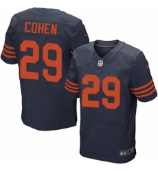 Men's Nike Chicago Bears #29 Tarik Cohen Elite Navy Blue Alternate NFL Jersey