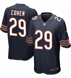 Men's Nike Chicago Bears #29 Tarik Cohen Game Navy Blue Team Color NFL Jersey