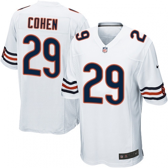 Men's Nike Chicago Bears #29 Tarik Cohen Game White NFL Jersey Men's Nike Chicago Bears #29 Tarik Cohen Game White NFL Jersey