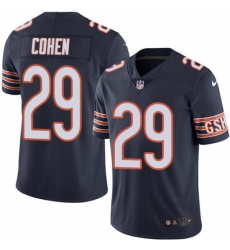 Men's Nike Chicago Bears #29 Tarik Cohen Navy Blue Team Color Vapor Untouchable Limited Player NFL Jersey