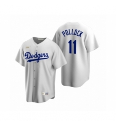 Men's Mlb Los Angeles Dodgers #11 A.J. Pollock Nike White Cooperstown Collection Home Jersey