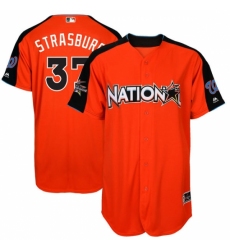 Men's Majestic Washington Nationals #37 Stephen Strasburg Authentic Orange National League 2017 MLB All-Star MLB Jersey