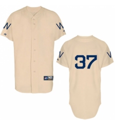 Men's Majestic Washington Nationals #37 Stephen Strasburg Replica Cream 1924 Turn Back The Clock MLB Jersey