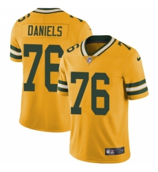 Men's Nike Green Bay Packers #76 Mike Daniels Elite Gold Rush Vapor Untouchable NFL Jersey