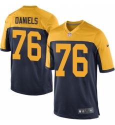Men's Nike Green Bay Packers #76 Mike Daniels Game Navy Blue Alternate NFL Jersey