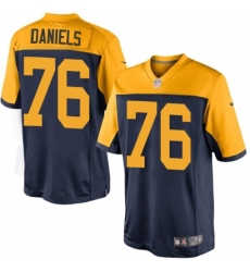 Men's Nike Green Bay Packers #76 Mike Daniels Limited Navy Blue Alternate NFL Jersey