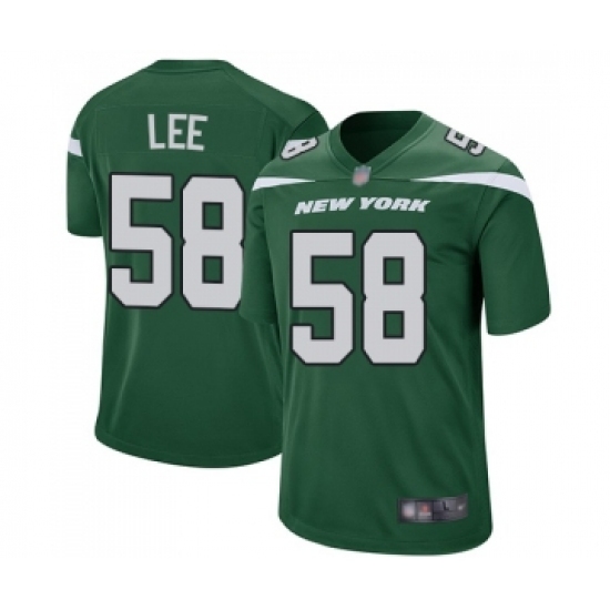 Men's New York Jets #58 Darron Lee Game Green Team Color Football Jersey Men's New York Jets #58 Darron Lee Game Green Team Color Football Jersey