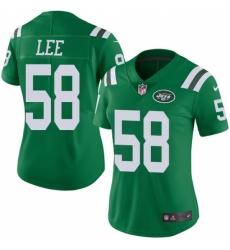 Women's Nike New York Jets #58 Darron Lee Limited Green Rush Vapor Untouchable NFL Jersey