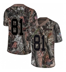 Men's Nike Pittsburgh Steelers #81 Jesse James Camo Rush Realtree Limited NFL Jersey