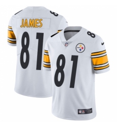 Men's Nike Pittsburgh Steelers #81 Jesse James White Vapor Untouchable Limited Player NFL Jersey