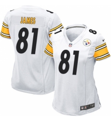 Women's Nike Pittsburgh Steelers #81 Jesse James Game White NFL Jersey