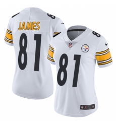 Women's Nike Pittsburgh Steelers #81 Jesse James White Vapor Untouchable Limited Player NFL Jersey