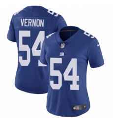 Women's Nike New York Giants #54 Olivier Vernon Elite Royal Blue Team Color NFL Jersey