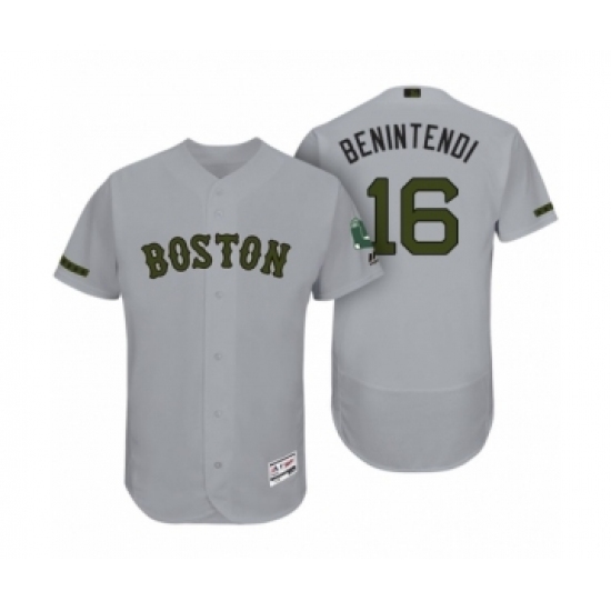 Men's Boston Red Sox #16 Andrew Benintendi Gray 2017 Memorial Day Collection Flexbase Jersey Men's Boston Red Sox #16 Andrew Benintendi Gray 2017 Memorial Day Collection Flexbase Jersey