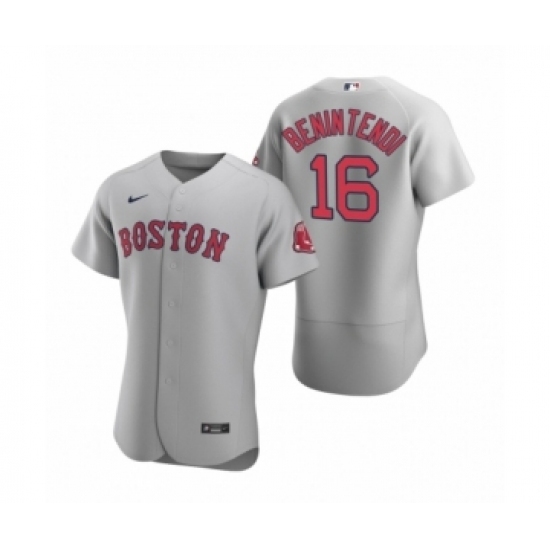 Men's Boston Red Sox #16 Andrew Benintendi Nike Gray Authentic Road Jersey Men's Boston Red Sox #16 Andrew Benintendi Nike Gray Authentic Road Jersey
