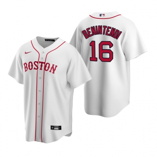 Men's Nike Boston Red Sox #16 Andrew Benintendi White Alternate Stitched Baseball Jersey Men's Nike Boston Red Sox #16 Andrew Benintendi White Alternate Stitched Baseball Jersey