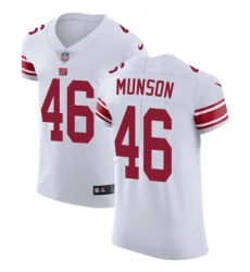 Men's Nike New York Giants #46 Calvin Munson White Vapor Untouchable Elite Player NFL Jersey