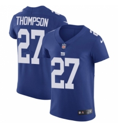 Men's Nike New York Giants #27 Darian Thompson Elite Royal Blue Team Color NFL Jersey