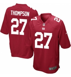 Men's Nike New York Giants #27 Darian Thompson Game Red Alternate NFL Jersey
