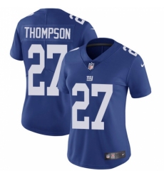 Women's Nike New York Giants #27 Darian Thompson Royal Blue Team Color Vapor Untouchable Limited Player NFL Jersey