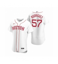 Men's Boston Red Sox #57 Eduardo Rodriguez Nike White Authentic 2020 Alternate Jersey