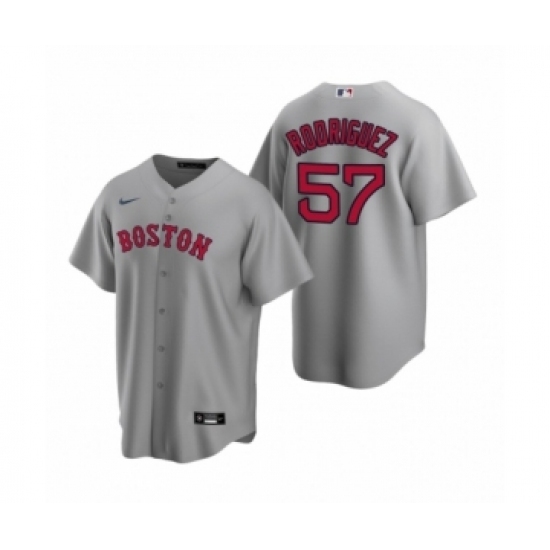 Women's Boston Red Sox #57 Eduardo Rodriguez Nike Gray Replica Road Jersey Women's Boston Red Sox #57 Eduardo Rodriguez Nike Gray Replica Road Jersey