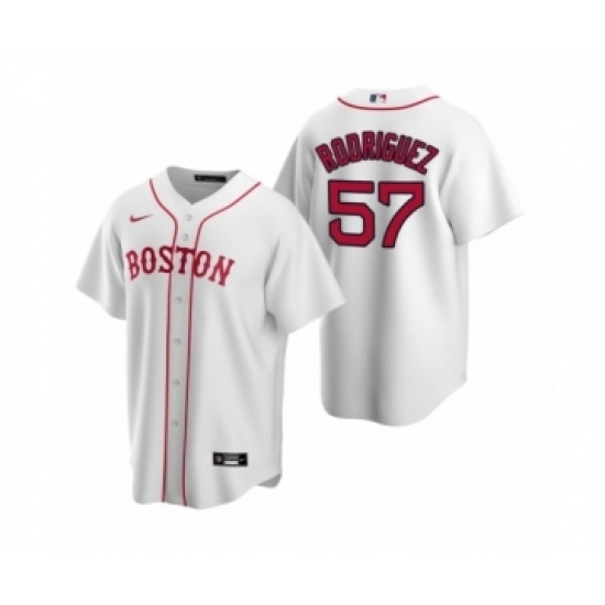 Women's Boston Red Sox #57 Eduardo Rodriguez Nike White Replica Alternate Jersey Women's Boston Red Sox #57 Eduardo Rodriguez Nike White Replica Alternate Jersey