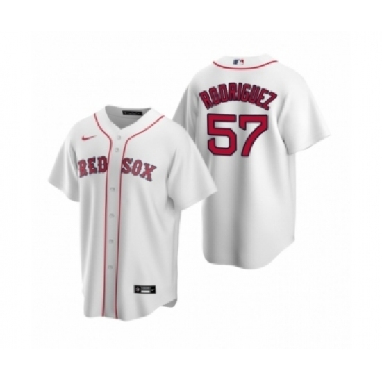 Women's Boston Red Sox #57 Eduardo Rodriguez Nike White Replica Home Jersey Women's Boston Red Sox #57 Eduardo Rodriguez Nike White Replica Home Jersey