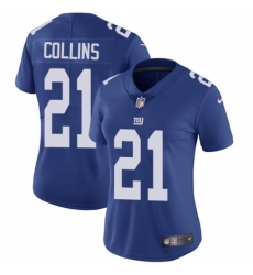 Women's Nike New York Giants #21 Landon Collins Elite Royal Blue Team Color NFL Jersey