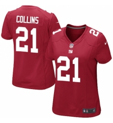 Women's Nike New York Giants #21 Landon Collins Game Red Alternate NFL Jersey