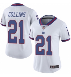 Women's Nike New York Giants #21 Landon Collins Limited White Rush Vapor Untouchable NFL Jersey