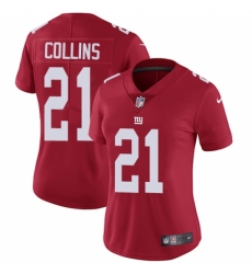 Women's Nike New York Giants #21 Landon Collins Red Alternate Vapor Untouchable Limited Player NFL Jersey