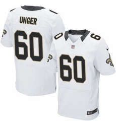 Men's Nike New Orleans Saints #60 Max Unger White Vapor Untouchable Elite Player NFL Jersey