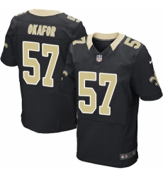 Men's Nike New Orleans Saints #57 Alex Okafor Black Team Color Vapor Untouchable Elite Player NFL Jersey