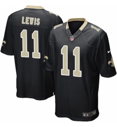 Men's Nike New Orleans Saints #11 Tommylee Lewis Game Black Team Color NFL Jersey